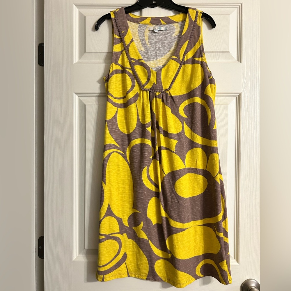 Boden Yellow and purple Patterned Sleeveless Sundress - Picture 2 of 6